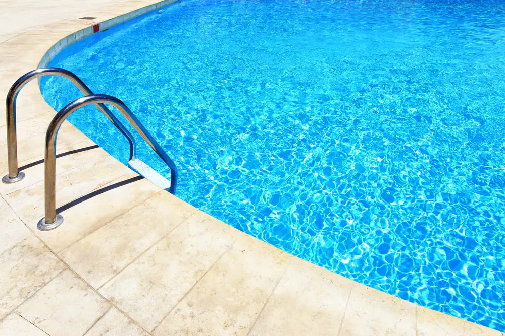 ladder into a swimming pool