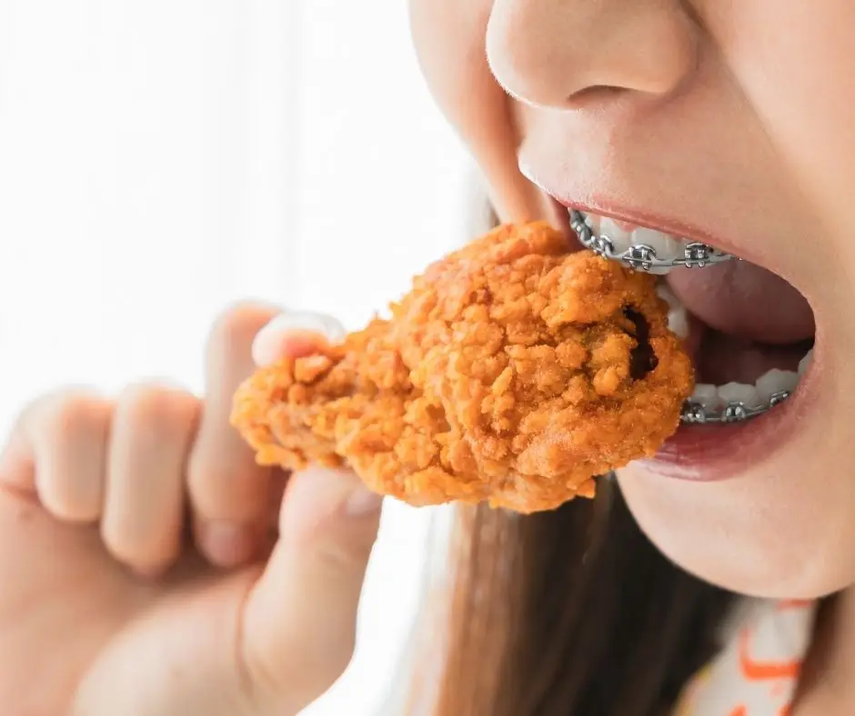 eating with braces
